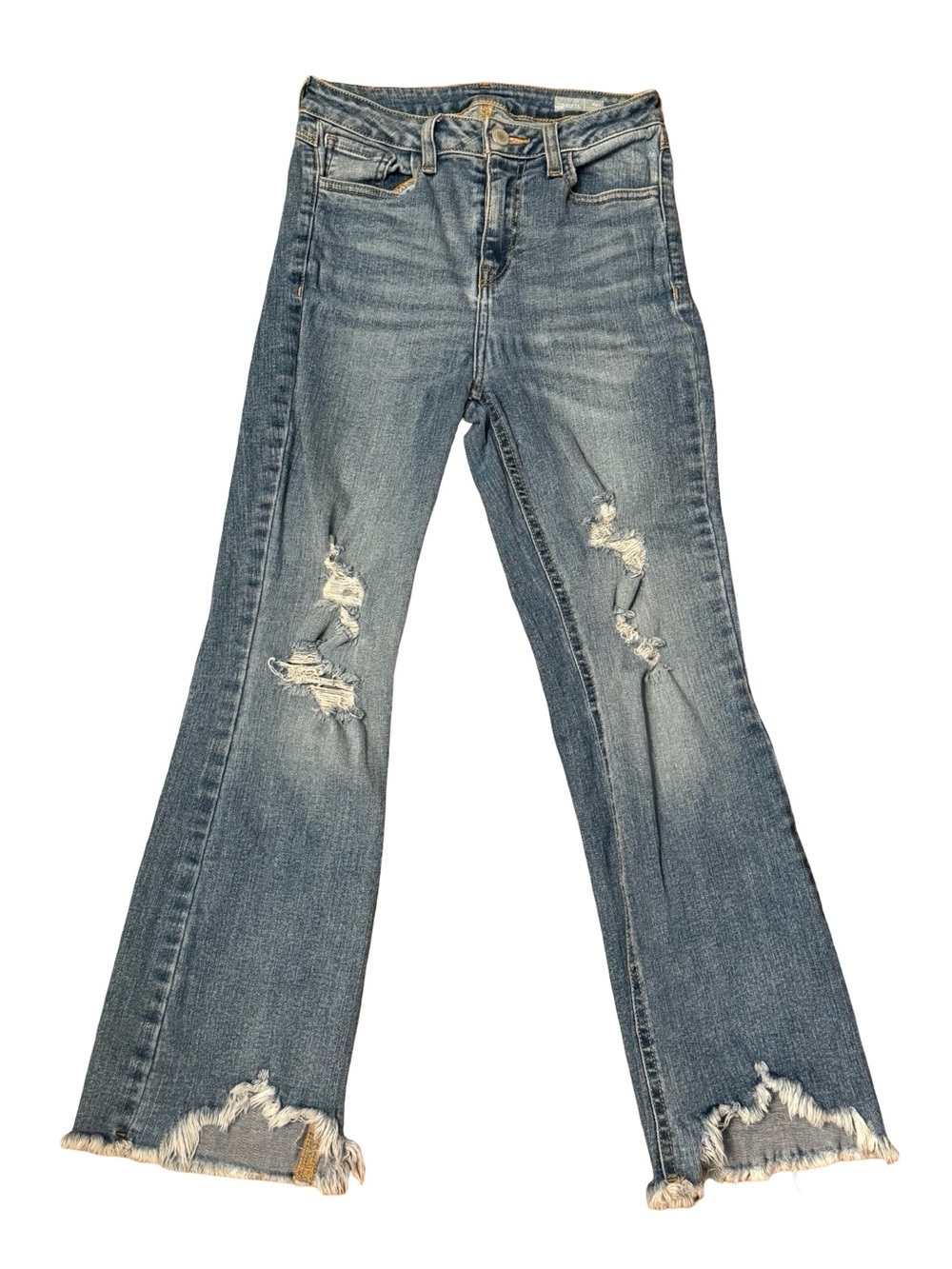 Women’s Distressed Blue Flare Jeans - Kia brand!